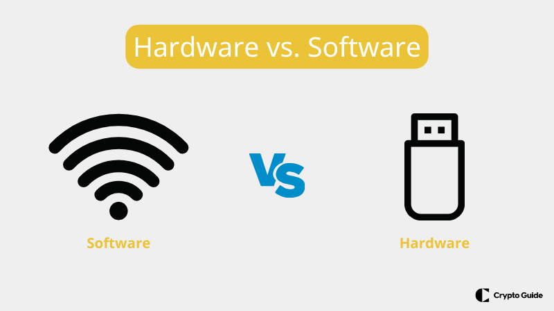 Confronto tra portafogli hardware e portafogli software.