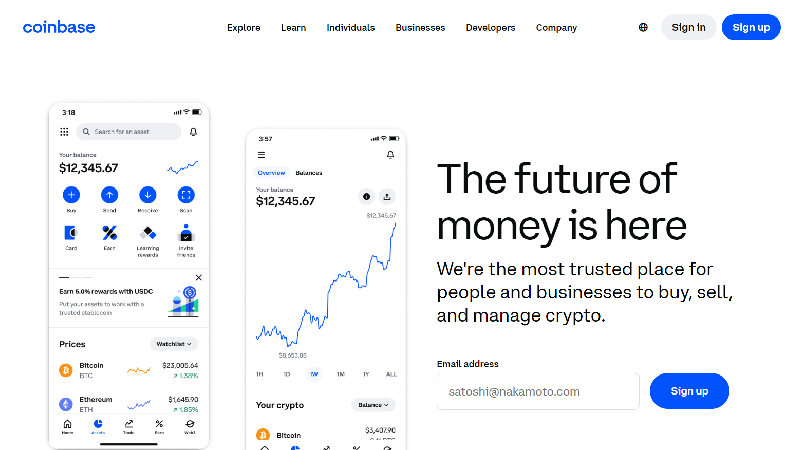 Portafoglio Crypto Coinbase.