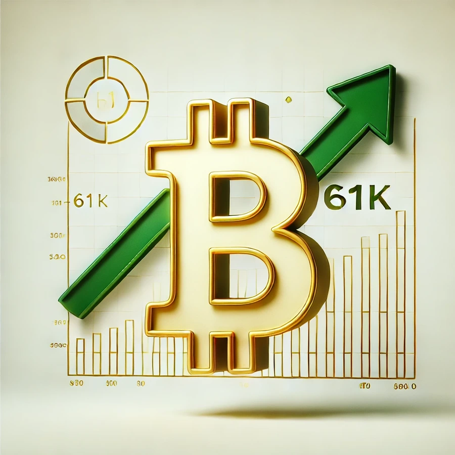 Bitcoin sale a $61K e batte l'intero mercato delle criptovalute