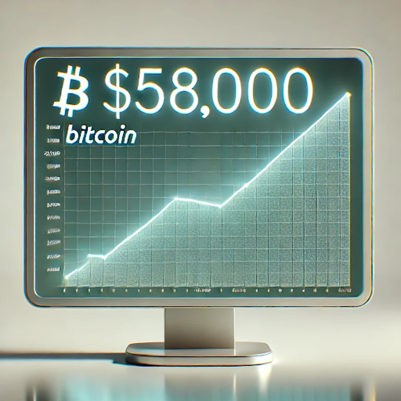 Prezzo del Bitcoin a 58.000 dollari
