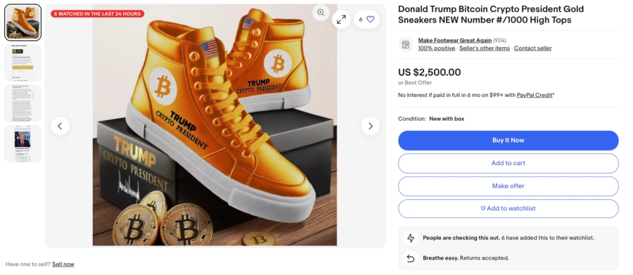 Trump ha lanciato una linea di “scarpe da ginnastica ufficiali per criptovalute”. Trump-ha-lanciato-una-linea-di-“scarpe-da-ginnastica-ufficiali-per-criptovalute”